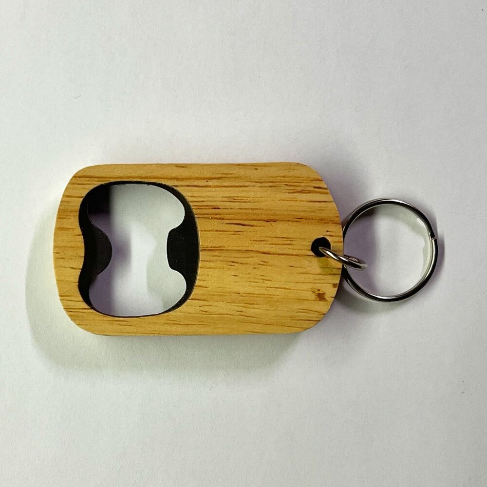 Wood Key Chain Bottle Opener Engraving Available Upon request